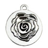 Pendant. Fashion Zinc Alloy jewelry findings. Flower 25x25mm Sold by KG
