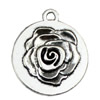 Pendant. Fashion Zinc Alloy jewelry findings. Flower 25x25mm Sold by KG