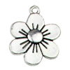 Pendant. Fashion Zinc Alloy jewelry findings. Flower 17x22mm Sold by KG
