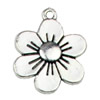 Pendant. Fashion Zinc Alloy jewelry findings. Flower 17x22mm Sold by KG