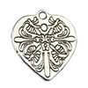 Pendant. Fashion Zinc Alloy jewelry findings. Heart 21x22mm Sold by KG
