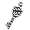 Pendant. Fashion Zinc Alloy jewelry findings. Key 9x26mm Sold by KG