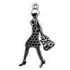 Pendant. Fashion Zinc Alloy jewelry findings. Girl 18x36mm Sold by KG
