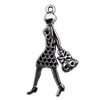 Pendant. Fashion Zinc Alloy jewelry findings. Girl 18x36mm Sold by KG