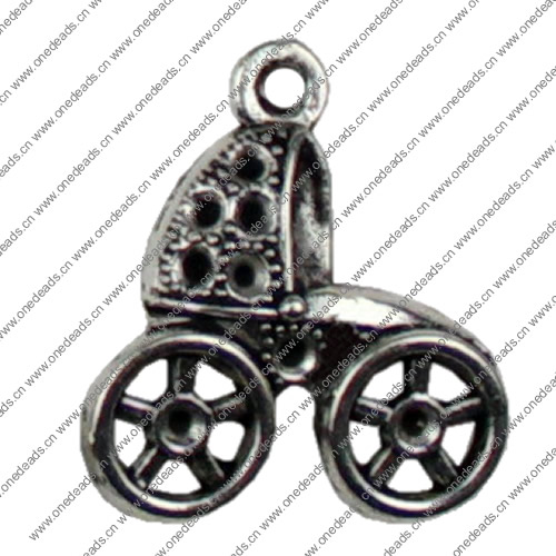 Pendant. Fashion Zinc Alloy jewelry findings. Baby-car 16x20mm Sold by KG