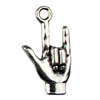 Pendant. Fashion Zinc Alloy jewelry findings. Hands 12x21mm Sold by KG