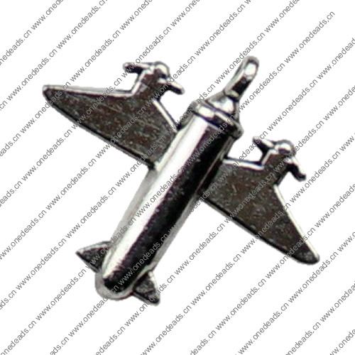 Pendant. Fashion Zinc Alloy jewelry findings. Aeroplane 21x24mm Sold by KG