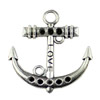 Pendant. Fashion Zinc Alloy jewelry findings. Anchor 33x35mm Sold by KG
