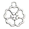 Pendant. Fashion Zinc Alloy jewelry findings. Flower 23x27mm Sold by KG
