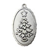 Pendant. Fashion Zinc Alloy jewelry findings. Christmas tree 26x45mm Sold by KG
