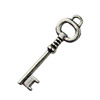 Pendant. Fashion Zinc Alloy jewelry findings. Key 31x9mm Sold by KG
