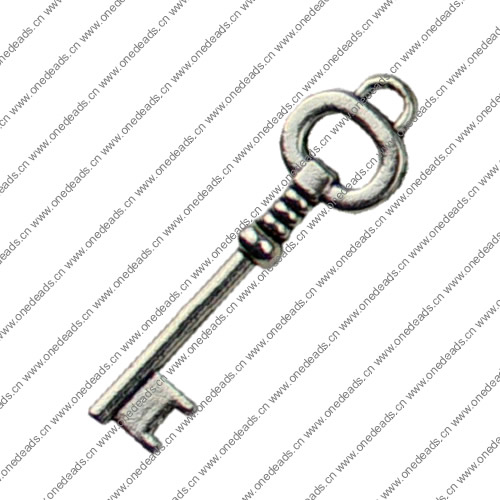 Pendant. Fashion Zinc Alloy jewelry findings. Key 31x9mm Sold by KG