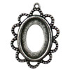 Zinc Alloy Cabochon Settings. Fashion Jewelry Findings. 22x31 Inner dia:13x18.5mm. Sold by KG
