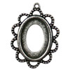 Zinc Alloy Cabochon Settings. Fashion Jewelry Findings. 22x31 Inner dia:13x18.5mm. Sold by KG