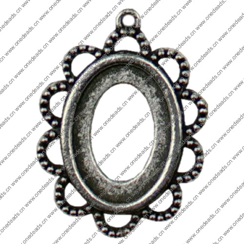 Zinc Alloy Cabochon Settings. Fashion Jewelry Findings. 22x31 Inner dia:13x18.5mm. Sold by KG