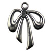 Pendant. Fashion Zinc Alloy jewelry findings. Bowknot 37x28mm Sold by KG
