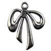 Pendant. Fashion Zinc Alloy jewelry findings. Bowknot 37x28mm Sold by KG