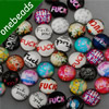 12mm Mixed Style letter Round Glass Cabochon Dome Jewelry Finding Cameo Pendant Settings ,Sold by PC
