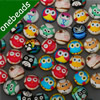 12mm Mixed Style Cartoo Owl Round Glass Cabochon Dome Jewelry Finding Cameo Pendant Settings ,Sold by PC