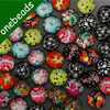 12mm Mixed Style Flower Round Glass Cabochon Dome Jewelry Finding Cameo Pendant Settings ,Sold by PC
