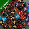 14mm Mixed Style Star Round Glass Cabochon Dome Jewelry Finding Cameo Pendant Settings ,Sold by PC
