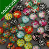 14mm Mixed Style Peonies Flower Round Glass Cabochon Dome Jewelry Finding Cameo Pendant Settings ,Sold by PC