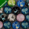 25mm Mixed Style Cartoo Deer Round Glass Cabochon Dome Jewelry Finding Cameo Pendant Settings ,Sold by PC
