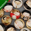 25mm Mixed Style Cartoo Girl Head Round Glass Cabochon Dome Jewelry Finding Cameo Pendant Settings ,Sold by PC