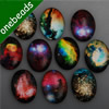 30x40mm Mixed Style Star Oval Glass Cabochon Dome Jewelry Finding Cameo Pendant Settings ,Sold by PC

