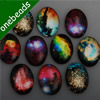 30x40mm Mixed Style Star Oval Glass Cabochon Dome Jewelry Finding Cameo Pendant Settings ,Sold by PC