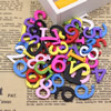 Wholesale Mixed color style Lead-free figure/number Wooden Pendant Charm Beads 29x21mm Sold by PC
