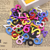 Wholesale Mixed color style Lead-free figure/number Wooden Pendant Charm Beads 29x21mm Sold by PC