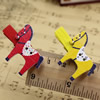 35mm Wood Cute cartoon Horse wood clips for memo card clamp wooden paper pegs photo clamp Memo Note Clips Sold by PC