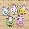 Mixed color Wooden Cabochons Sheep For Barrette/Decoration Jewelry DlY-Accessories 42x30mm Sold by PC