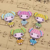 Wholesale Mixed color Lead-free Girl Wooden Button Beads 30x28mm Sold by PC
