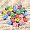 Mixed color Wooden Cabochons Ladybug For Barrette/Decoration Jewelry DlY-Accessories 13x9mm Sold by PC
