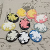 Cameos Resin Beads, Mixed color，A Grade, No-Hole Jewelry findings, 39.5x30mm ,Sold by PC