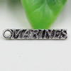 Pendant."MARINES" Fashion Zinc Alloy jewelry findings.24x4mm .Sold by Bag
