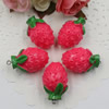Fashion Resin Fruit Strawberry Pendants & Charms For Children DIY Jewelry Necklace & Bracelet Accessory 36x23mm ,Sold by PC
