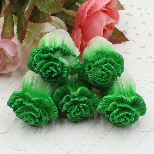 Fashion Resin Vegetable Cabbage Pendants&Charms For Children DIY Jewelry Necklace & Bracelet Accessory 37x26mm ,Sold by PC