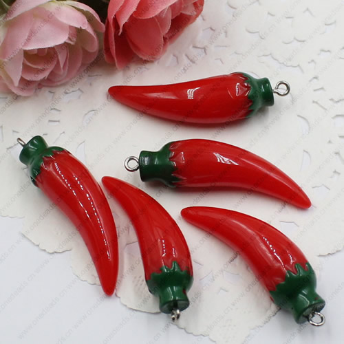 Fashion Vegetables Paprika Pendants & Charms For Children DIY Jewelry Necklace & Bracelet Accessory 44x12mm ,Sold by PC