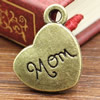 Pendant. Fashion Zinc Alloy jewelry findings. Heart 16x18mm. Sold by Bag
