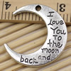 Pendant. Fashion Zinc Alloy jewelry findings.Moon 29x9mm. Sold by Bag
