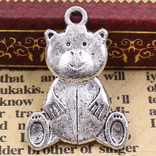 Pendant. Fashion Zinc Alloy jewelry findings. Animal 26x19mm. Sold by Bag