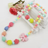 Kids Candy Colorful Acrylic Beads Cute Girl Necklace & Bracelet Set Baby Children Acrylic Beads Jewelry Set ,Sold by Dozen
