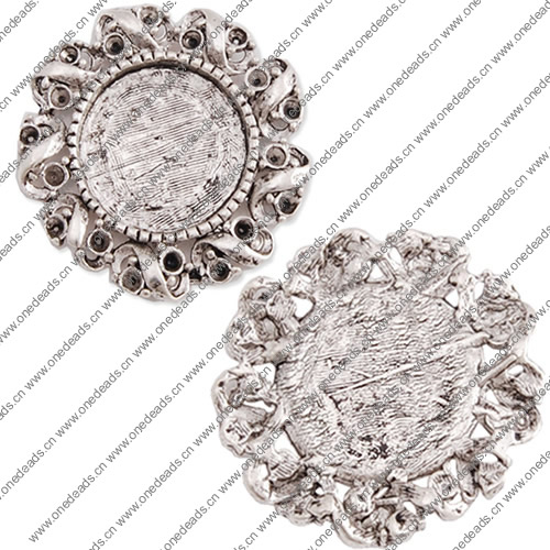Zinc Alloy Brooch Cabochon Settings.Fashion Jewelry Findings.Inner dia: 14mm. Sold by PC
