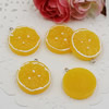 Fashion Resin Fruit Orange Pendants & Charms For Children DIY Jewelry Necklace & Bracelet Accessory 31x27mm ,Sold by PC 
