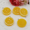 Fashion Resin Fruit Orange Pendants & Charms For Children DIY Jewelry Necklace & Bracelet Accessory 31x27mm ,Sold by PC 