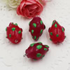Fashion Resin Fruit Pitaya Pendants & Charms For Children DIY Jewelry Necklace & Bracelet Accessory 32x21mm ,Sold by PC 
