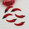 Flat Back Resin Vegetable Paprika Cabochons Jewelry Fit Mobile Phone Hairpin Headwear DIY Accessories 30x9mm ,Sold by PC 

